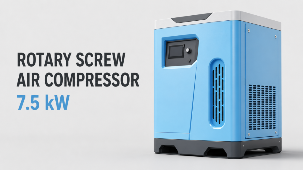 Compressor de ar de parafuso de íman permanente com inversor, resfriado a óleo, de 7,5 kW — Imagem do produto 1