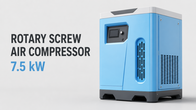 Compressor de ar de parafuso de íman permanente com inversor, resfriado a óleo, de 7,5 kW