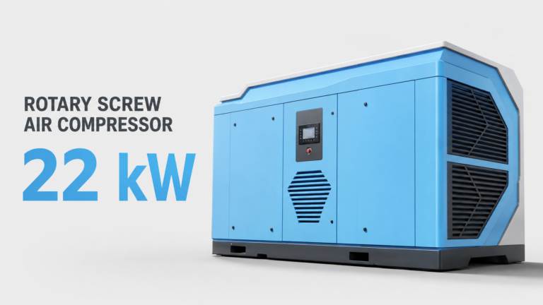 Compressor de ar de parafuso de íman permanente com frequência variável, refrigerado a óleo, de 22 kW
